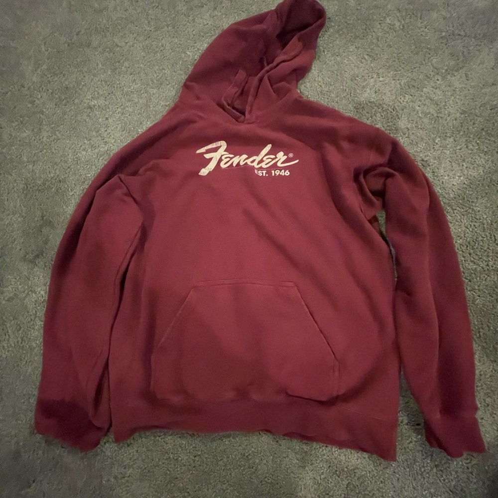 Fender Men's Maroon Hoodie